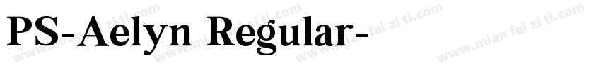 PS-Aelyn Regular字体转换